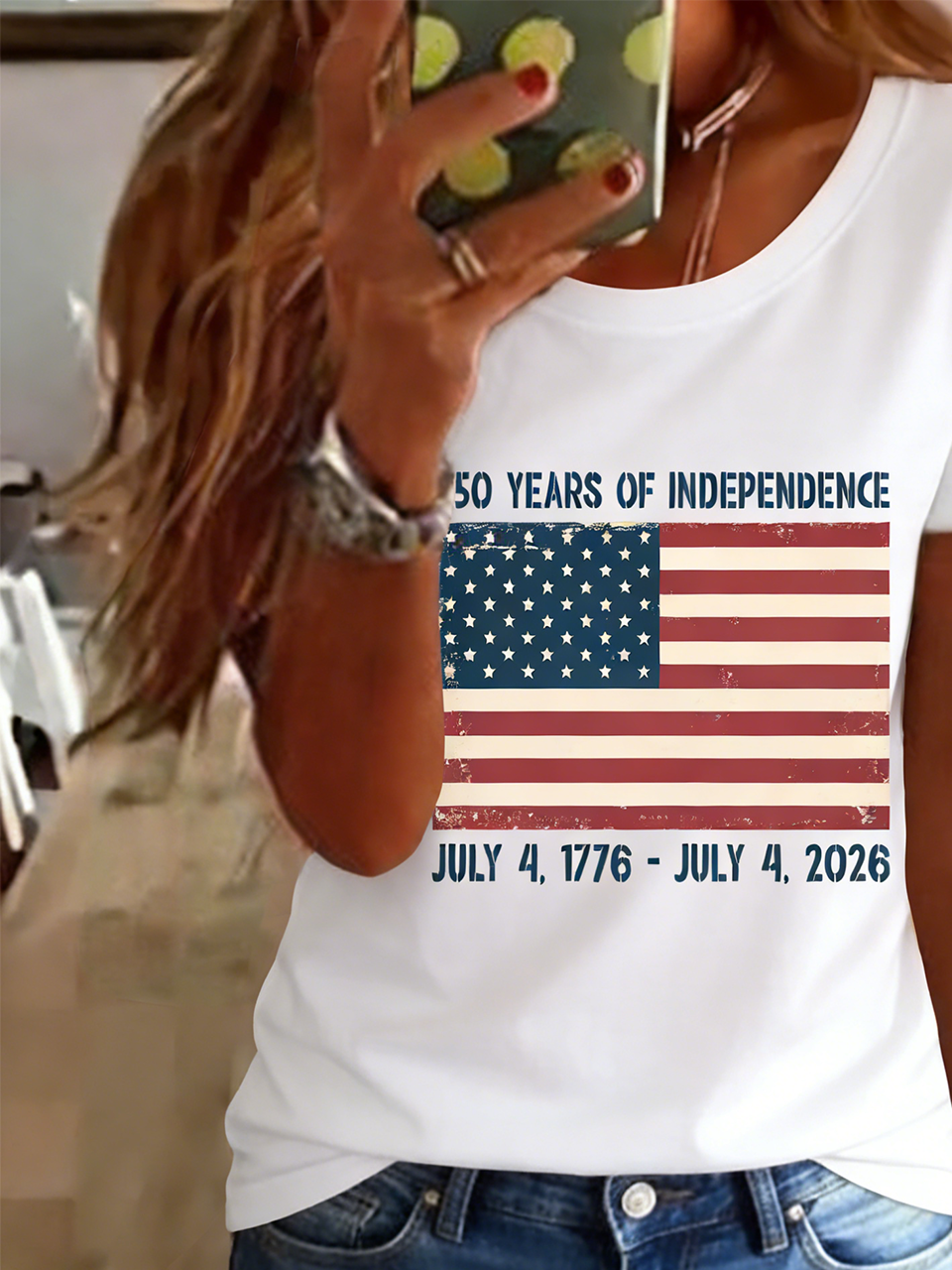 Retro American 250th Anniversary T-shirt, Vintage Independence Day T-shirt