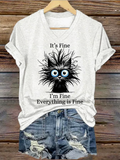 Casual Crew Neck Regular Fit Cotton T-Shirt