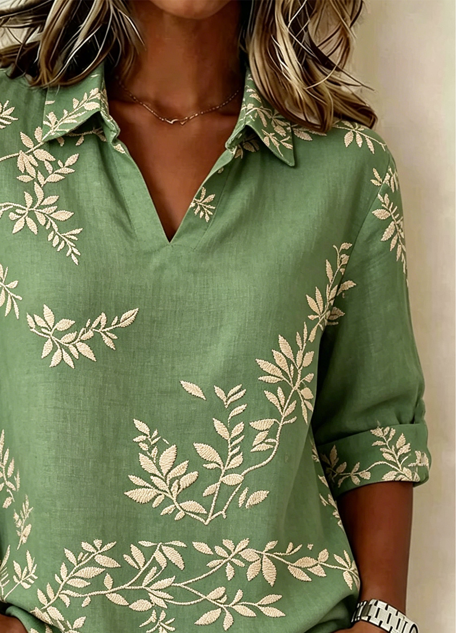 Vintage Shawl Collar Loose Shirt