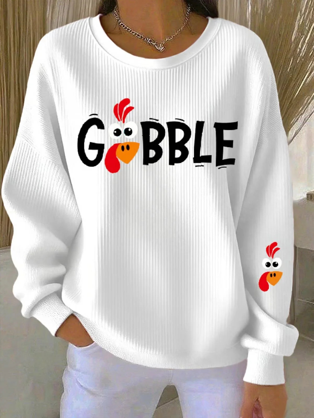 Casual Regular Fit Turkey Sweatshirt