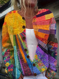 Ethnic Loose Crew Neck Casual Cardigan