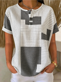 Others Geometric Vintage Loose T-Shirt