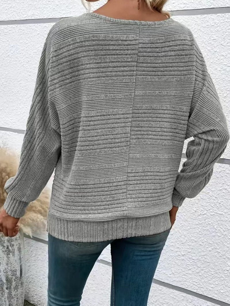 Women's Long Sleeve T-shirt Spring/Fall Green Plain Split Joint Crew Neck Daily Going Out Casual Top