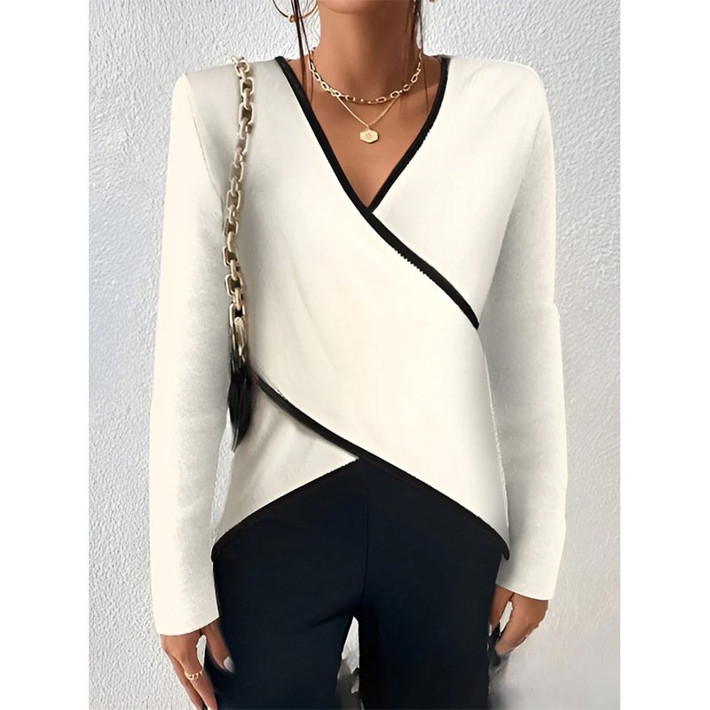 Jersey Casual Plain Loose Blouse