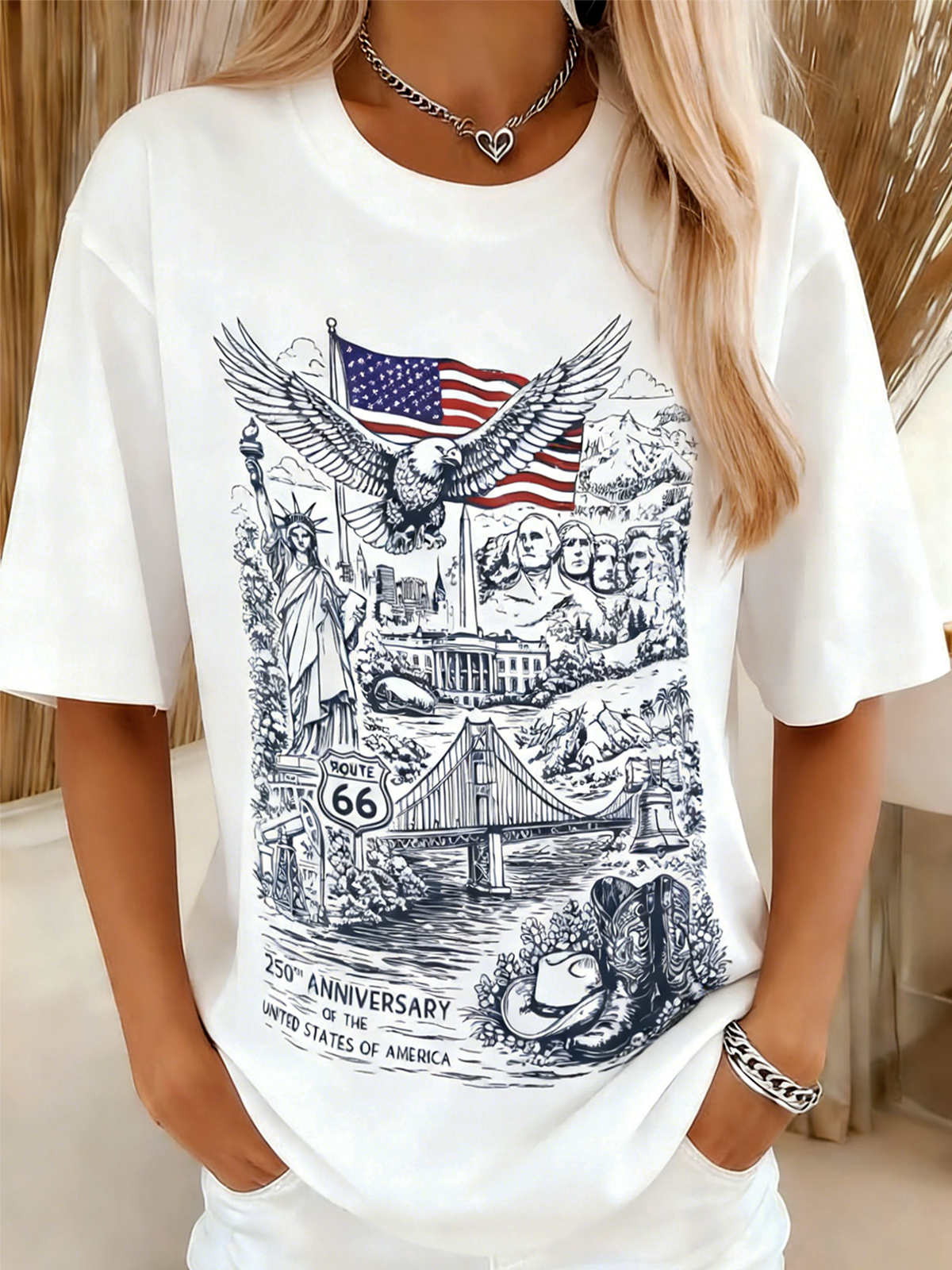 250th anniversary Regular Fit Crew Neck Casual T-Shirt