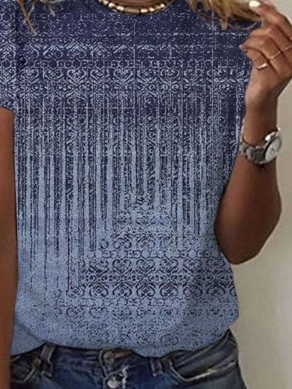 Casual Loose Nationality/Ethnic T-Shirt