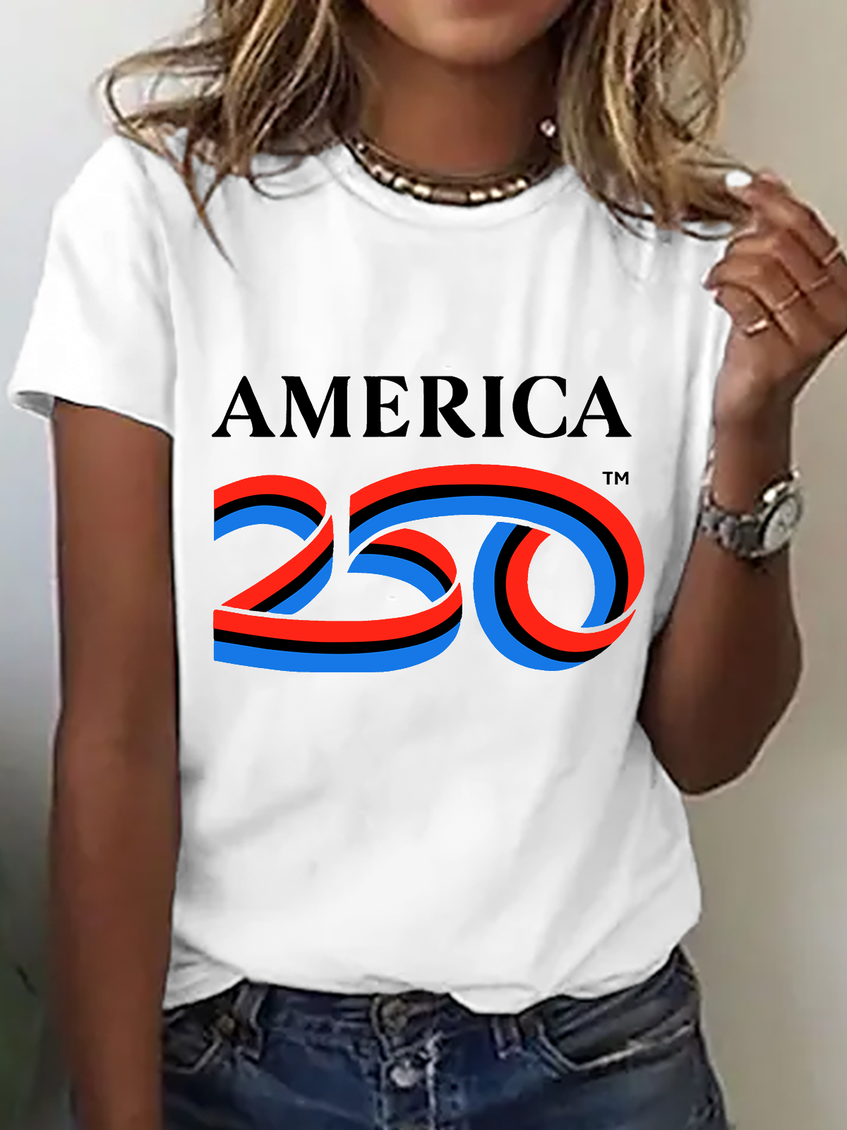 250 Anniversary USA Print T-Shirt