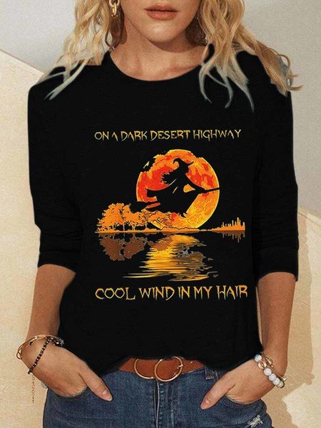 Crew Neck Regular Fit Casual Halloween T-Shirt