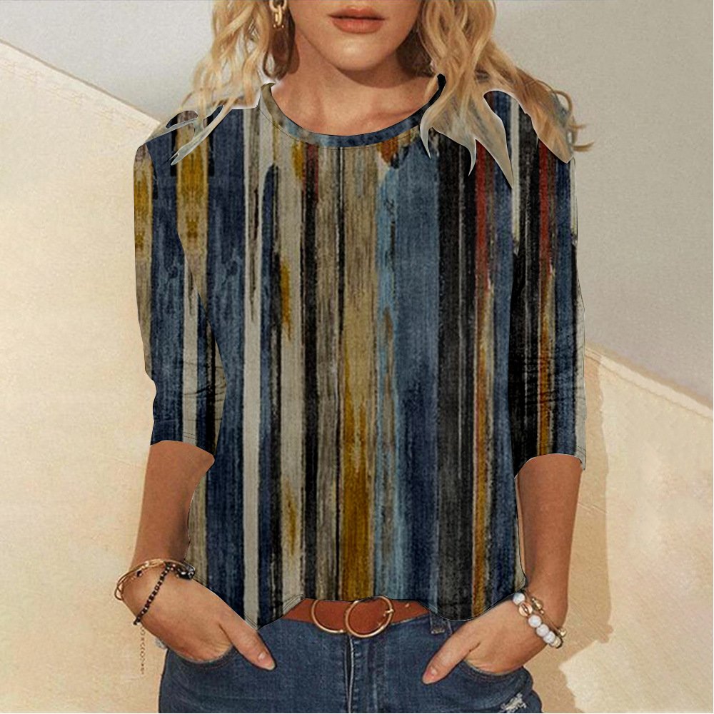 Casual Crew Neck Jersey T-Shirt