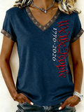 Women's USA 1776-2026 Print Casual T-Shirt