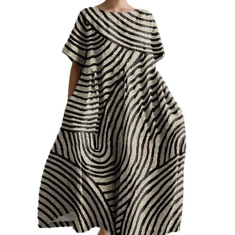 Casual Geometric Dress With No