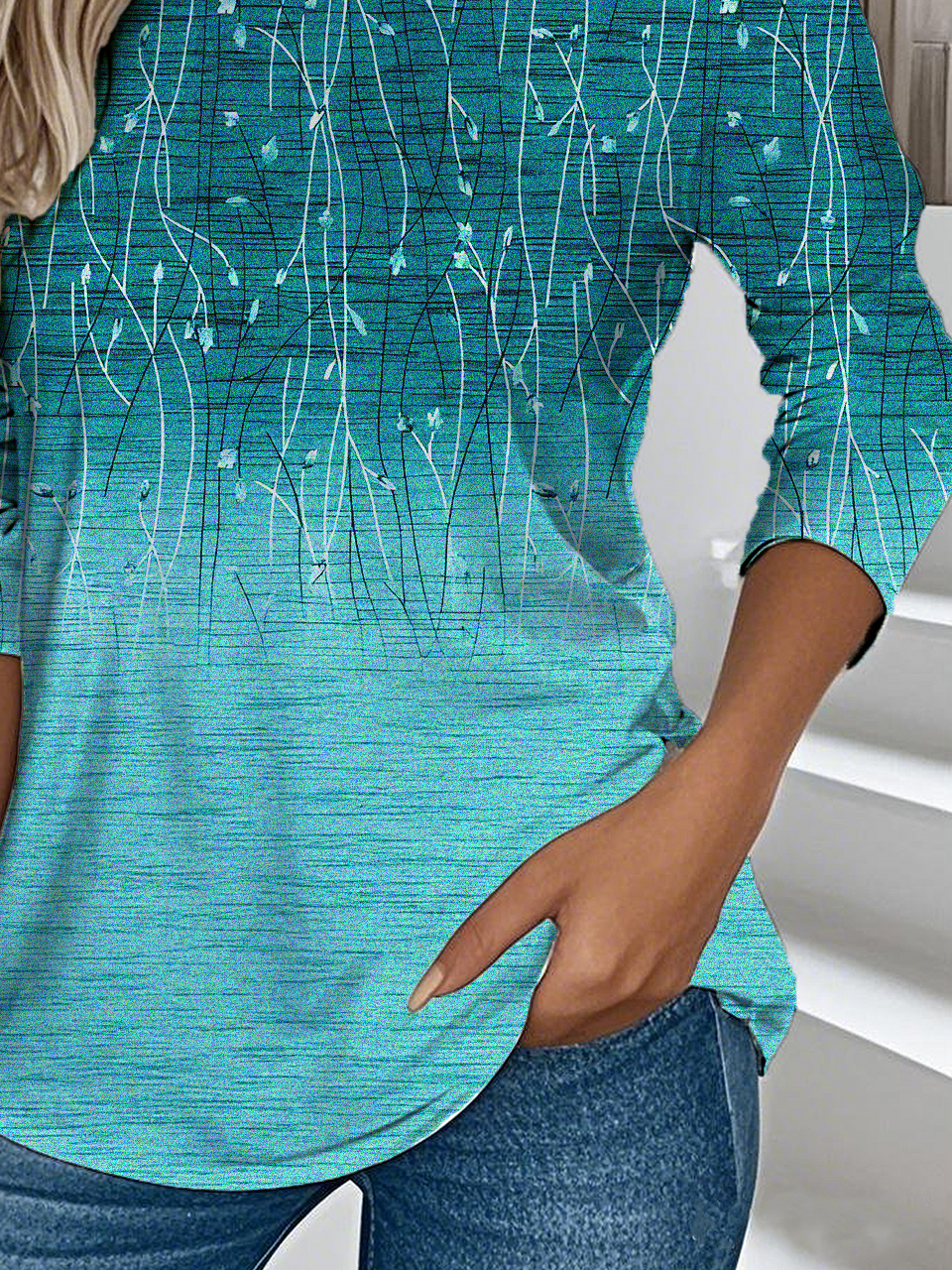 Casual Jersey Crew Neck Loose T-Shirt