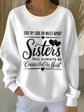 Text Letters Printing Casual Sweatshirt