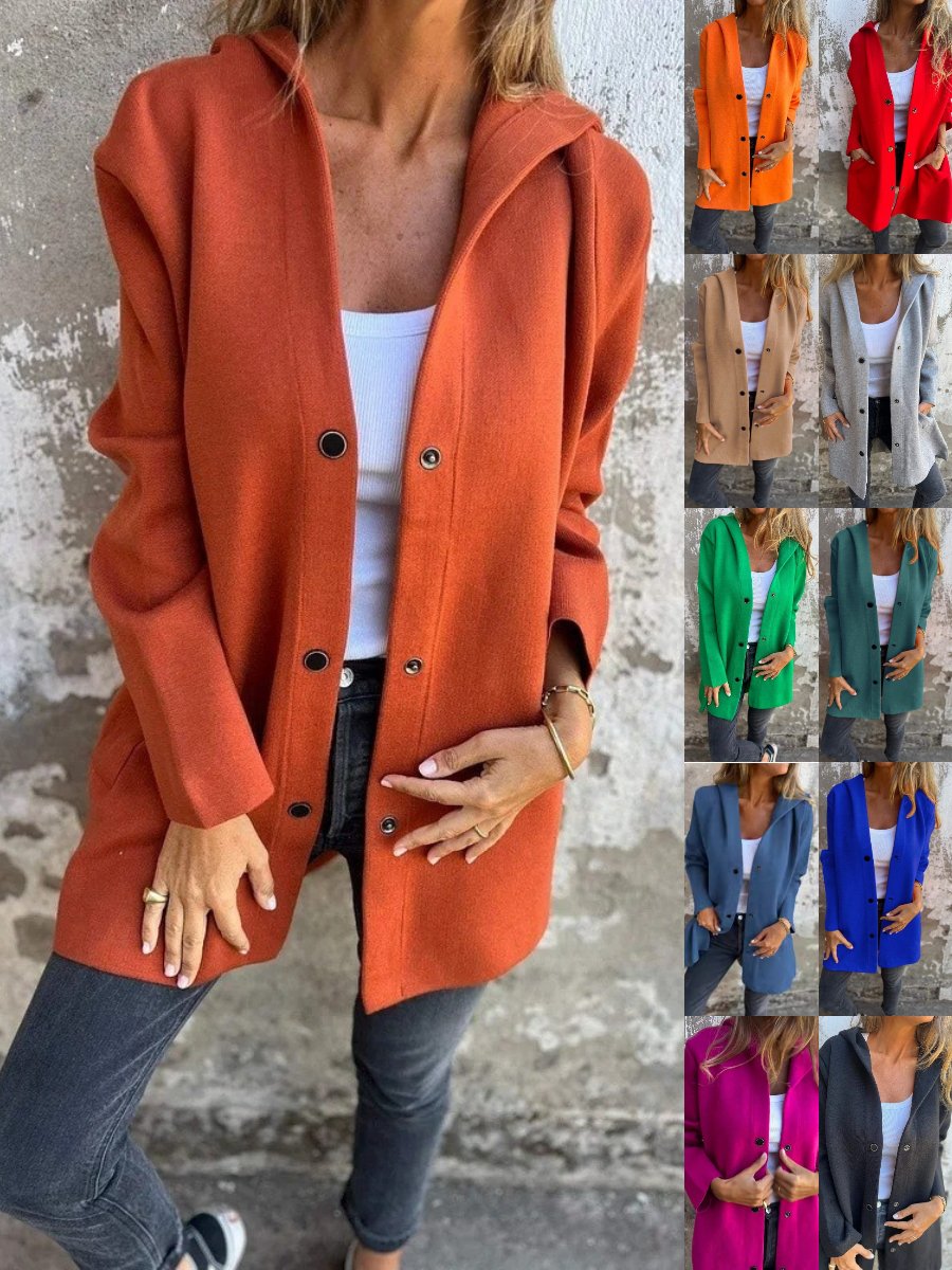 Buckle Basic Plain Hot Selling Casual Hooded Solid Color Three-piece Single-breasted Patchwork Jacket