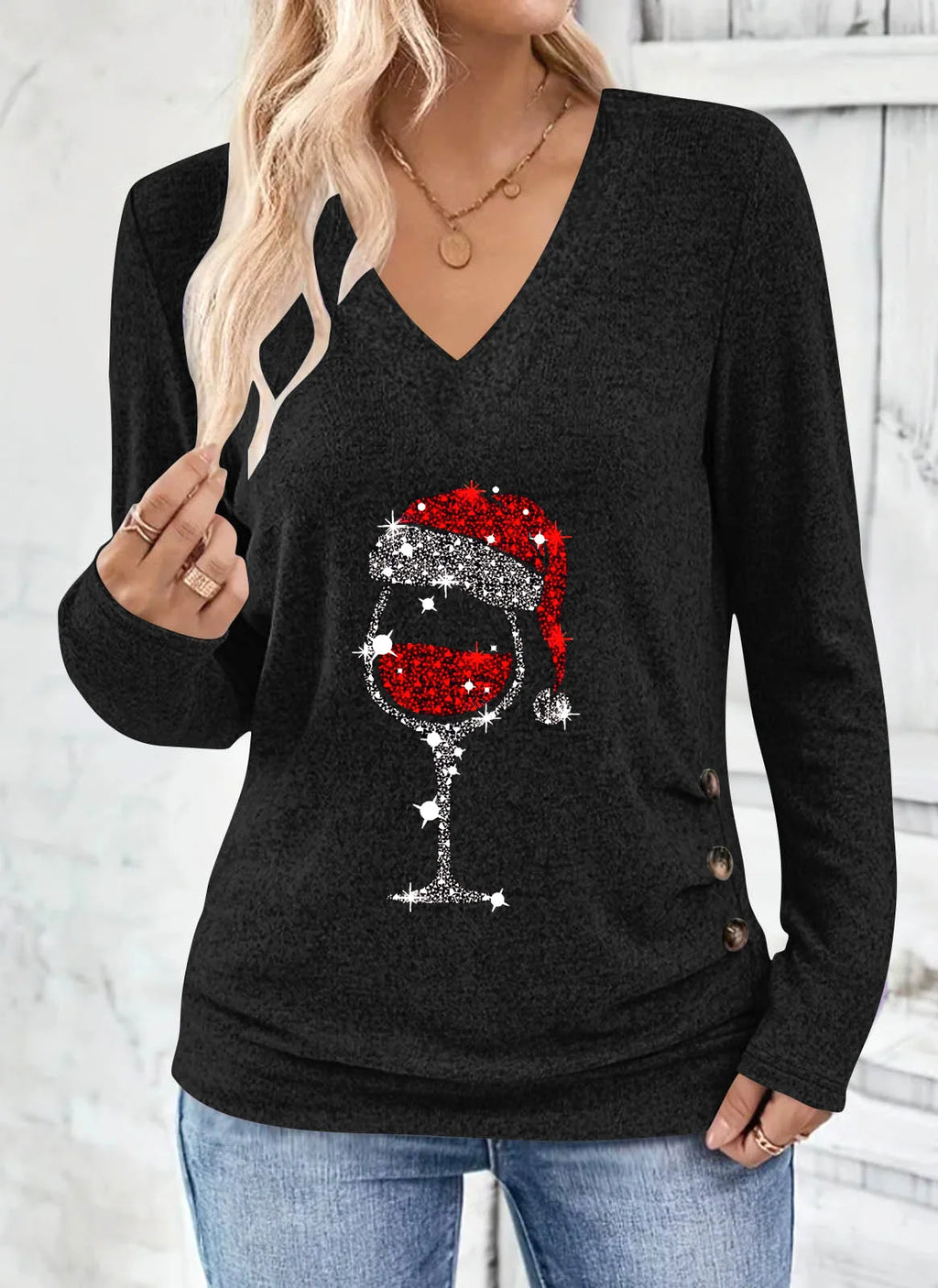 V Neck Casual T-Shirt