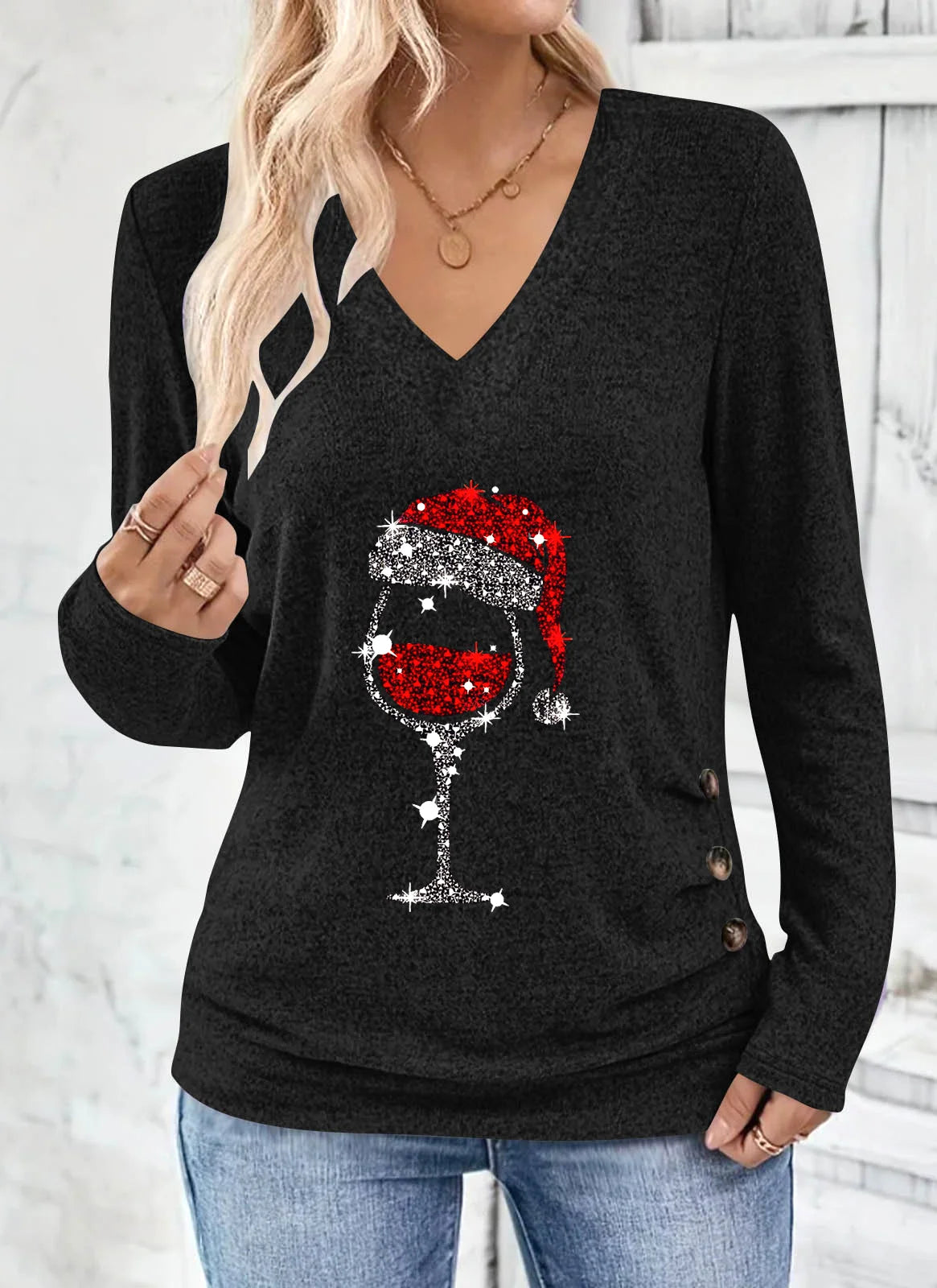 V Neck Casual T-Shirt