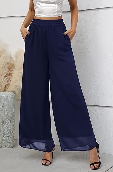 Plain Elegant Loose Pants