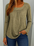 Casual Plain Crew Neck T-shirt