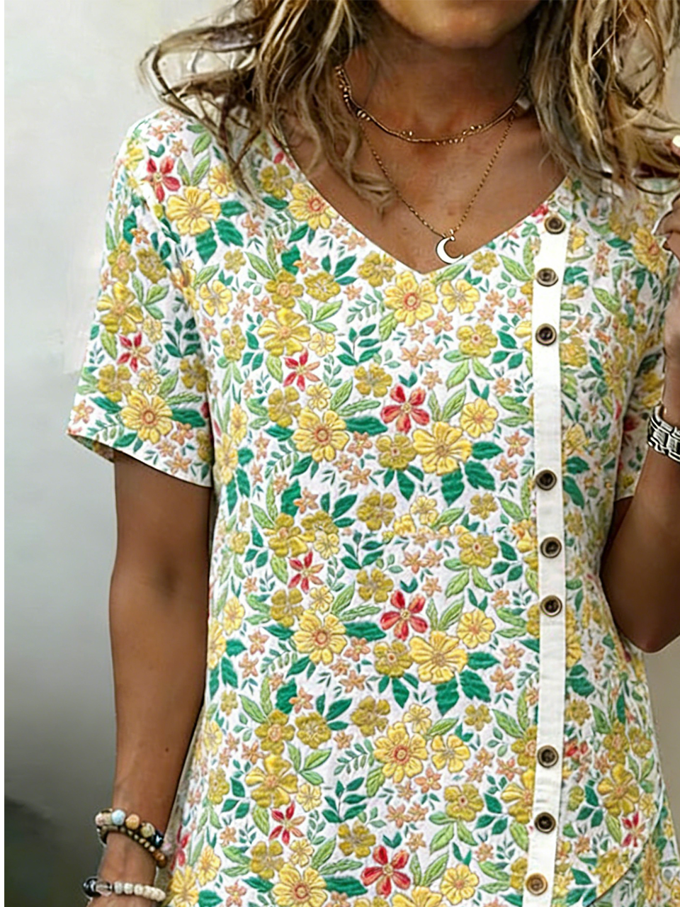 Floral Vintage Cotton-Blend Shirt