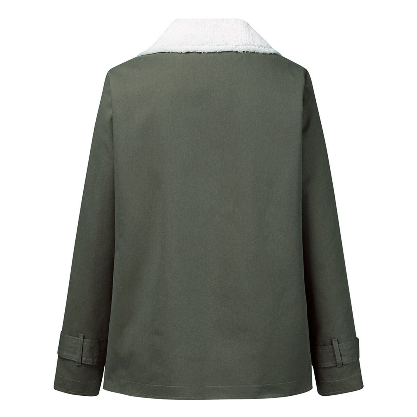 Plain Casual Loose Shawl Collar Padded Jacket