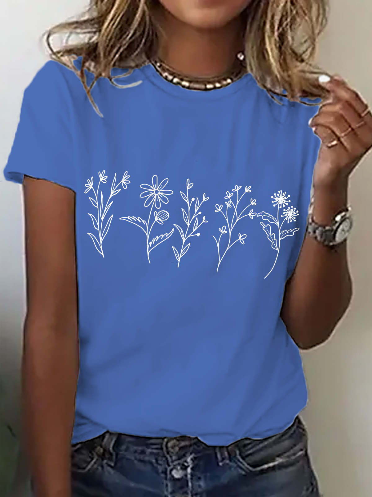 Wildflower Cotton T-Shirtw