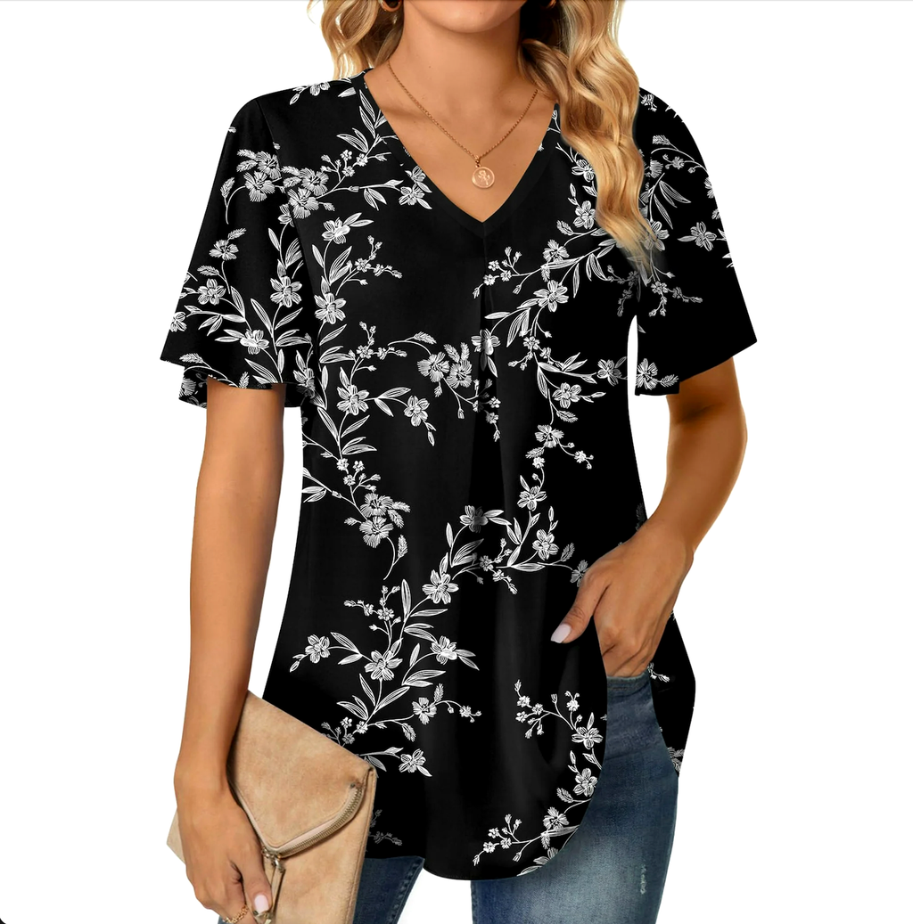 Cotton V Neck Casual Regular Fit Shirt