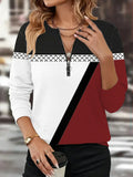 Printing Loose Casual Abstract Sweatshirt