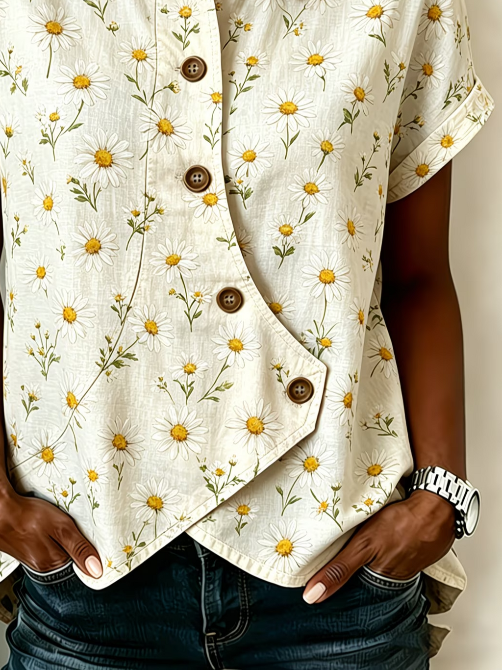 Women's Short Sleeve Shirt Summer Apricot Floral Printing Shawl Collar Daily Going Out Vintage Top