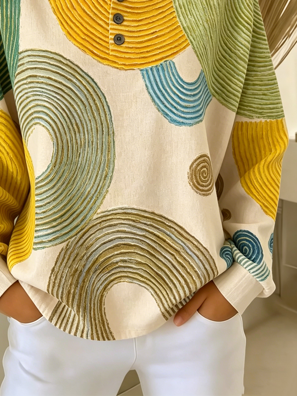 Casual Geometric Others Loose Sweatshirt