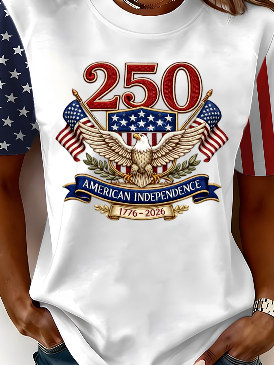 250th anniversary Casual Crew Neck T-Shirt