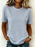 Regular Fit Striped Casual Cotton T-Shirt
