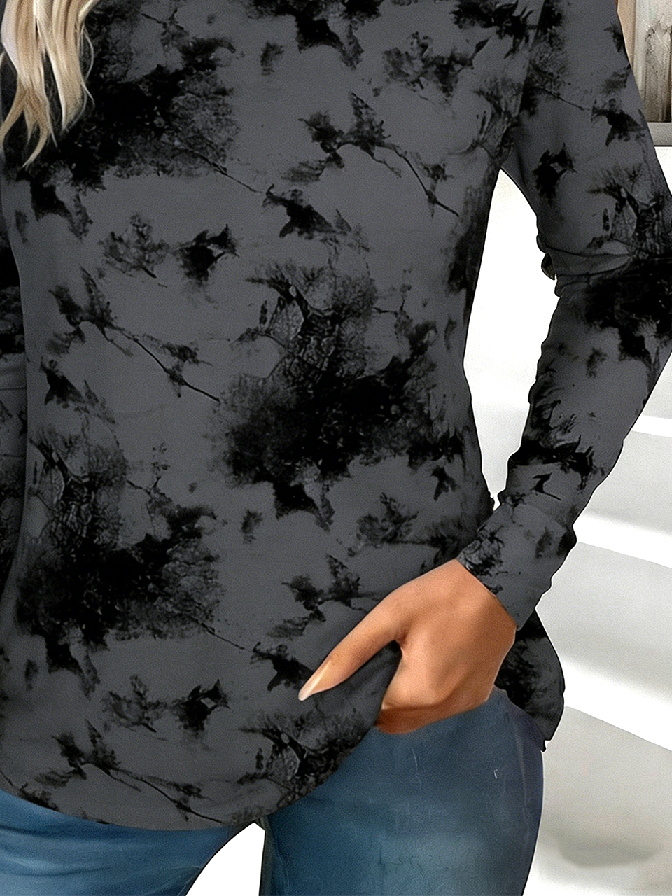 Vintage Loose Cotton-Blend Crew Neck T-Shirt