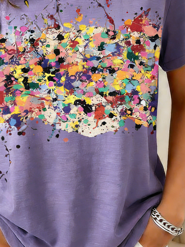Casual Gradient Pattern Regular Fit T-Shirt