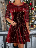 Geometric Casual Dress With No